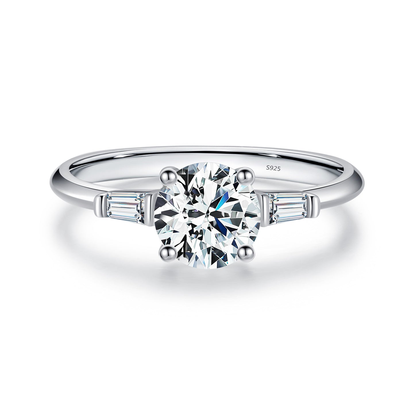 World Luxury-Bague en moissanite classe et élégante 1 carat