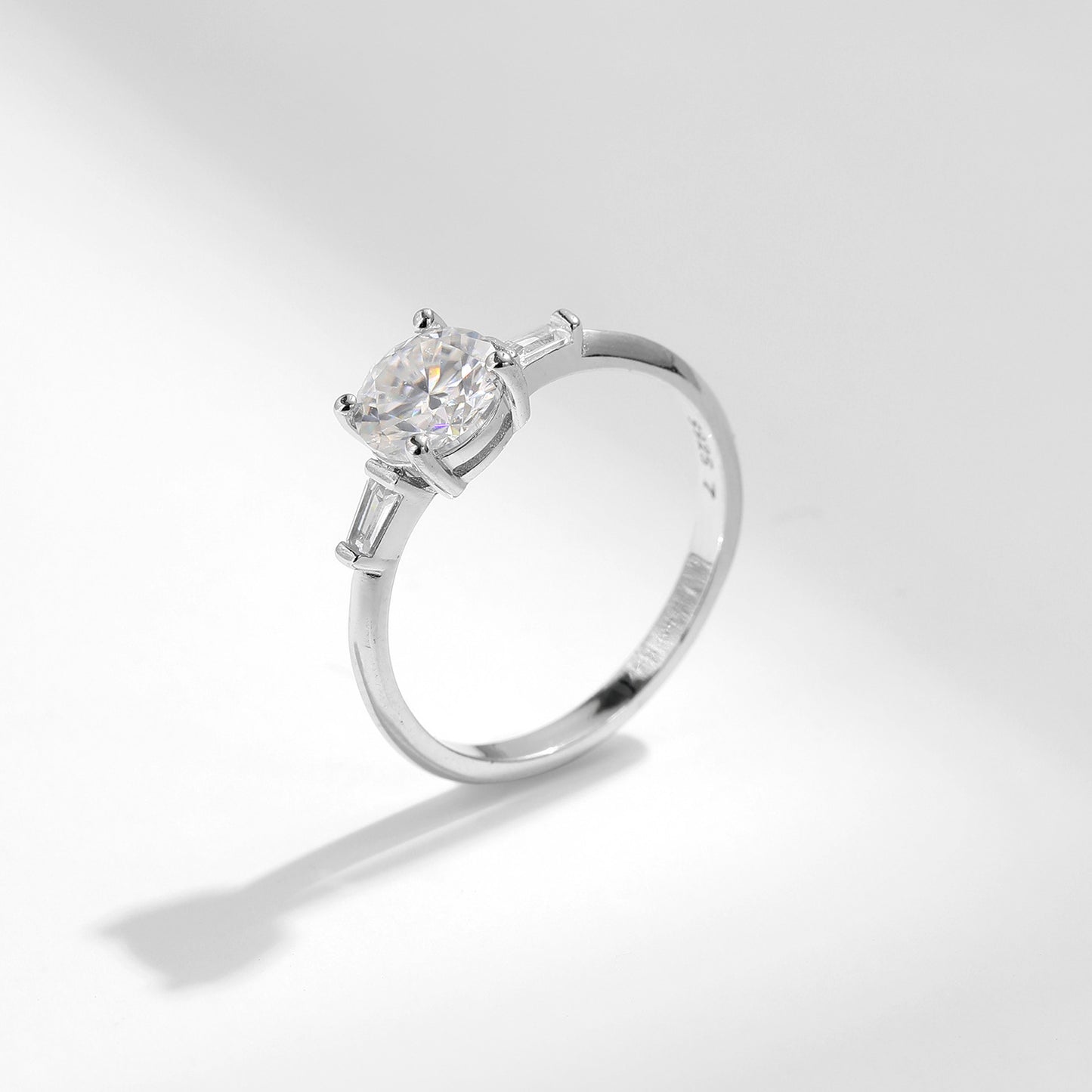 World Luxury-Bague en moissanite classe et élégante 1 carat